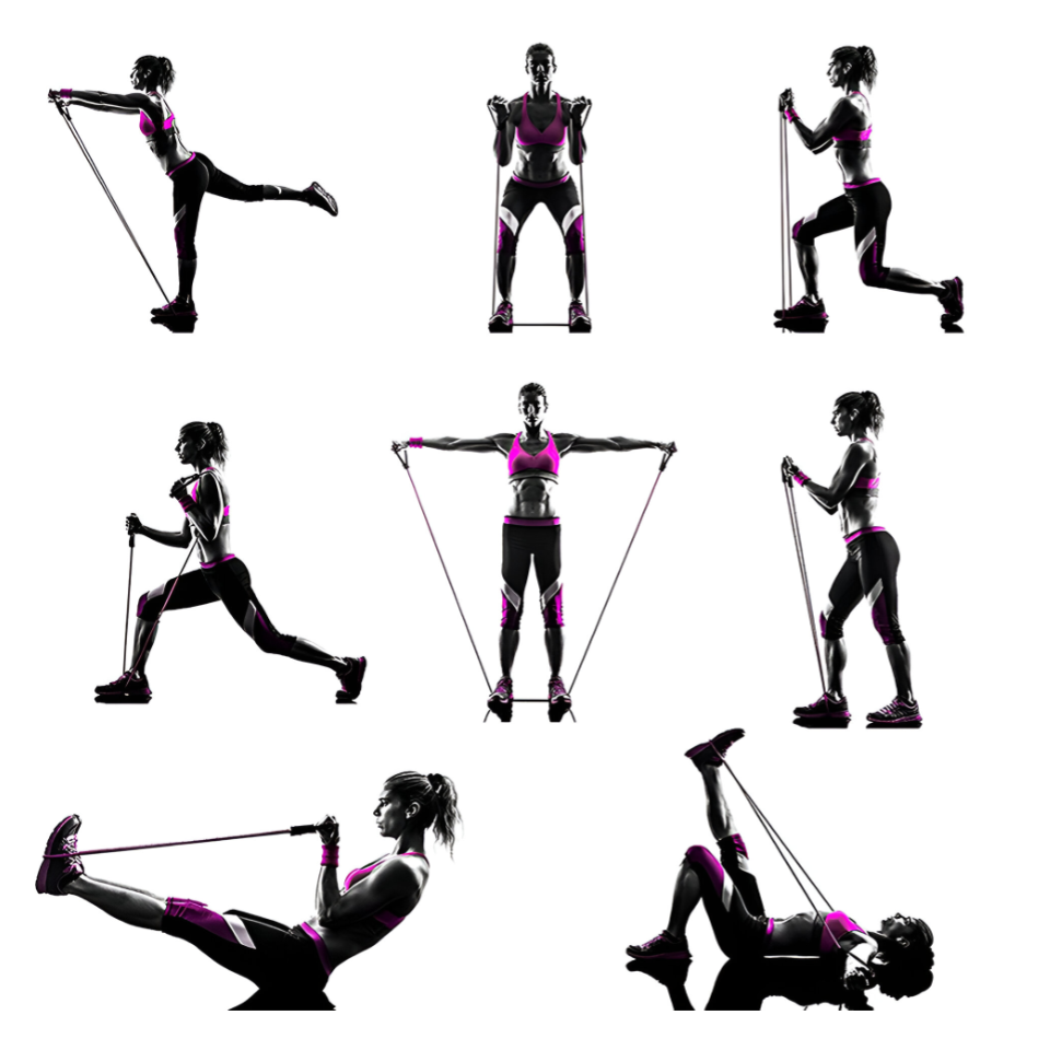 FlexTone™ – Elastic Resistance Bands for Full-Body Training (10-30LB)