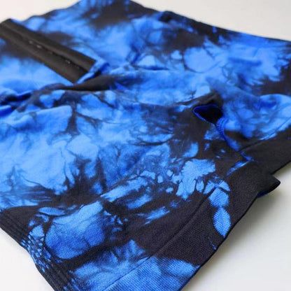 Tie-Dyed Wide-Waist Slim Fit Fitness Shorts