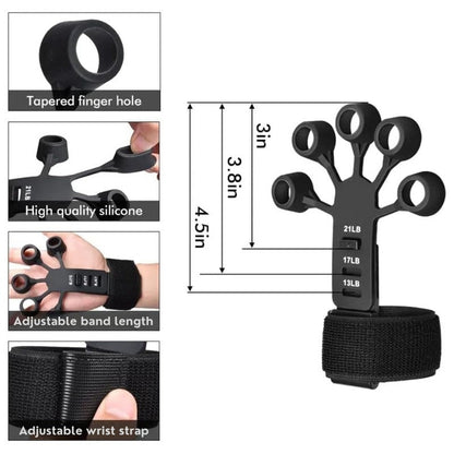 5-Finger Silicone Grip Strengthener Set