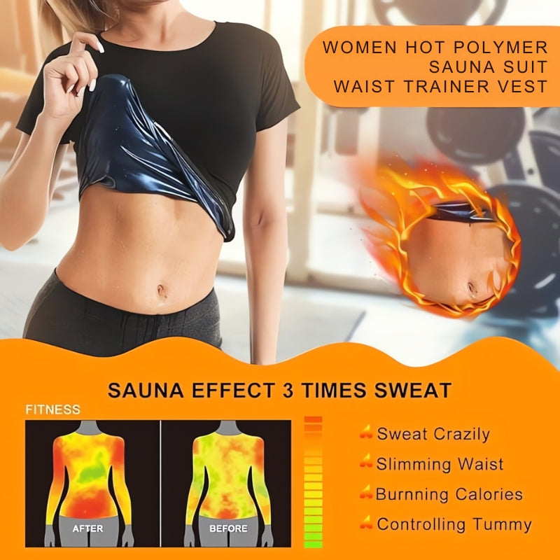Tight Fit Sauna Sweat Workout Top