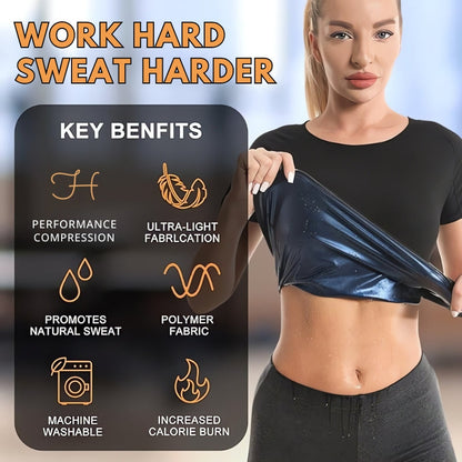 Tight Fit Sauna Sweat Workout Top